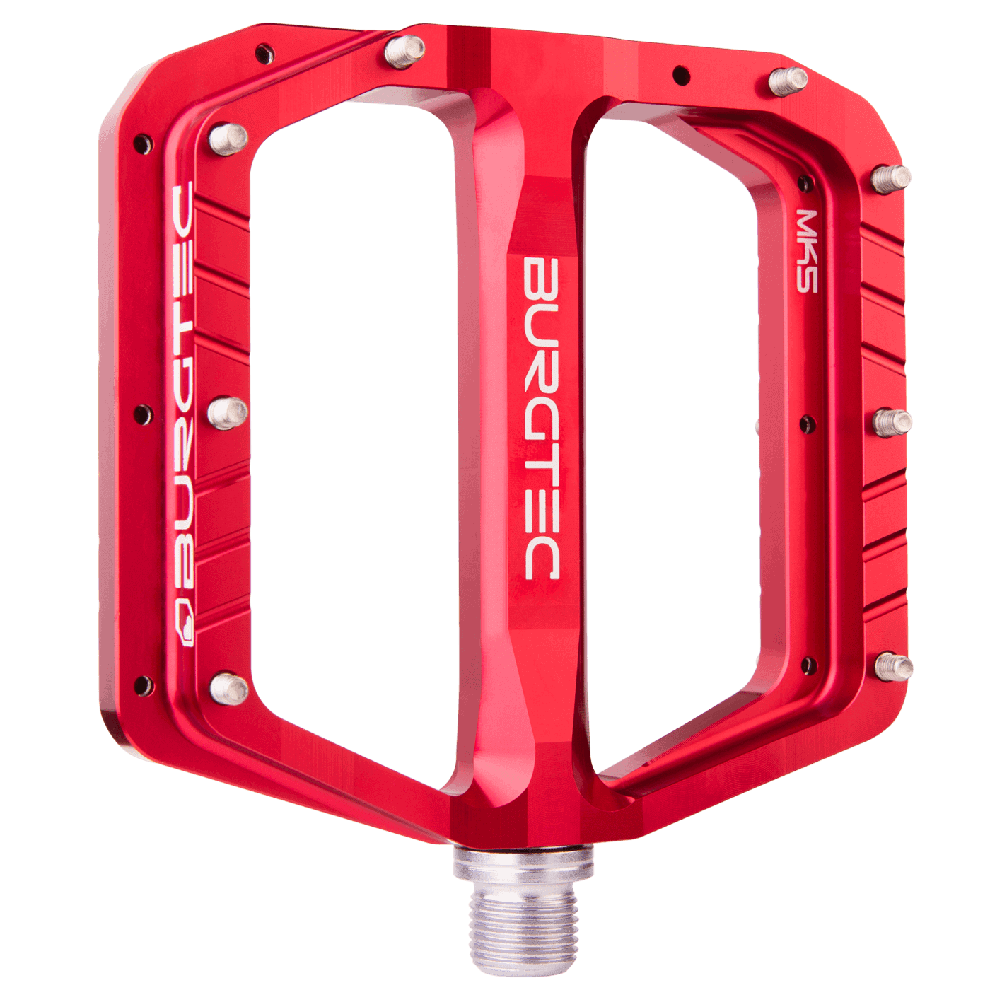 Burgtec Penthouse Flat MK5 Pedals Race Red Steel