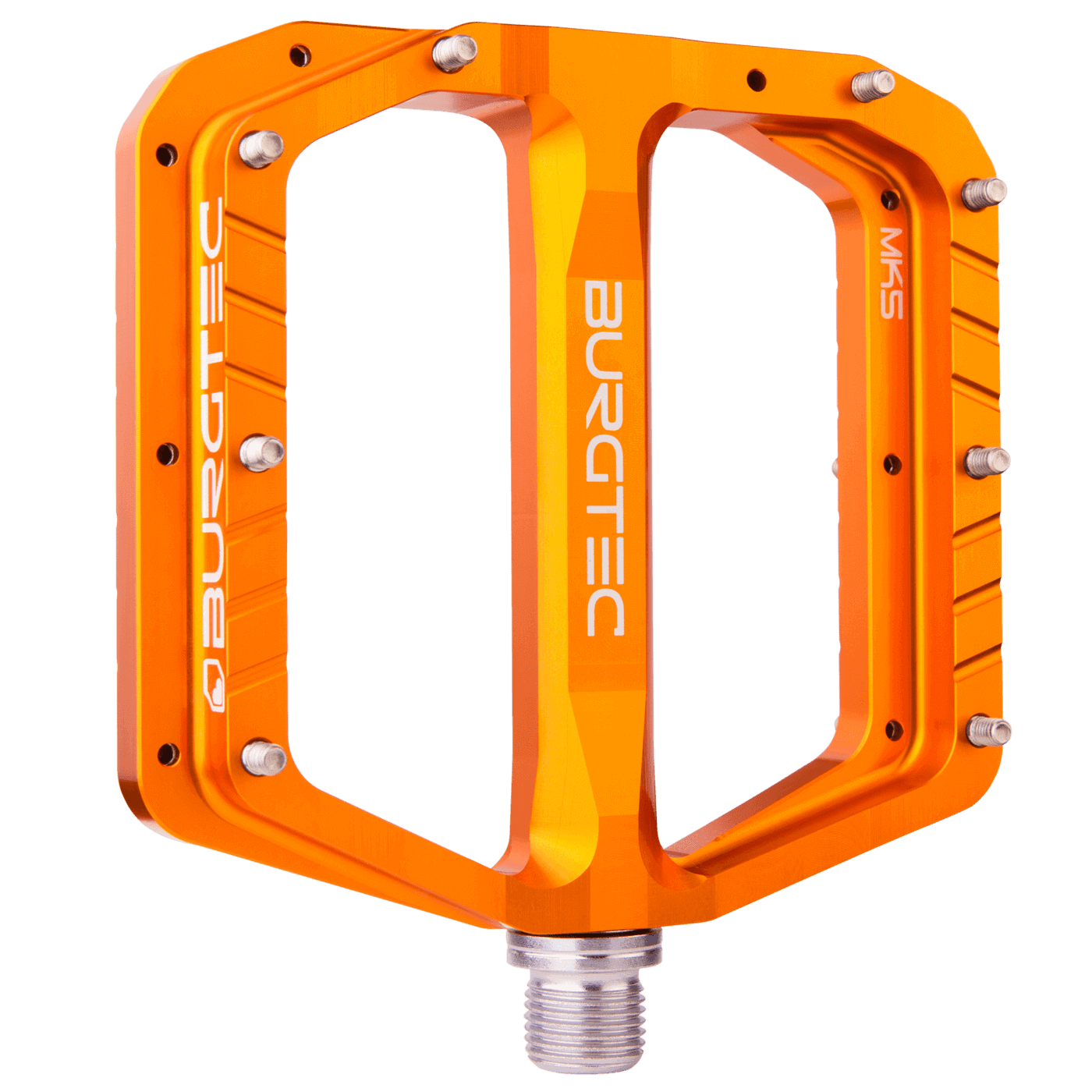 Burgtec Penthouse Flat MK5 Pedals Iron Bro Orange Steel