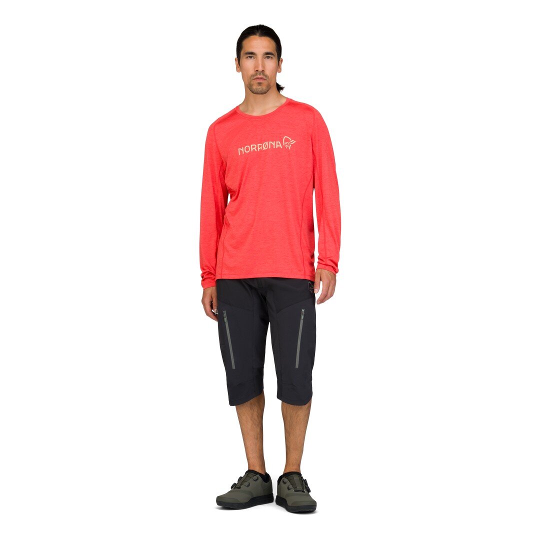 Norröna fjörå equaliser lightweight Long sleeve (M) Paprika red