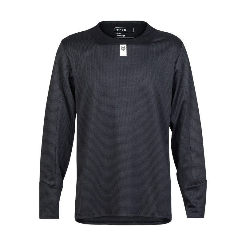 Fox YTH DEFEND LS JERSEY BLACK