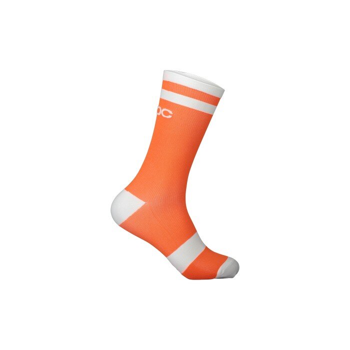 POC Lure MTB Sock Long Zink Orange/Hydrogen White