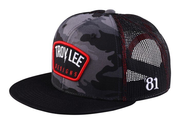 Troy Lee Designs TRUCKER SNAPBACK BOLT PATCH BLACK CAMO